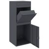 vidaXL Parcel Drop Box with Storage Anthracite 41 x 38 x 103 cm Steel