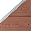 vidaXL WPC Fence Set 1 Square + 1 Slanted 273x186 cm Brown