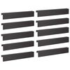 vidaXL Garden Cover Profile 10 pcs 100 x 10 x 15 cm Steel Black