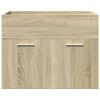 vidaXL 4 Piece Bathroom Furniture Set Sonoma Oak Engineered Wood