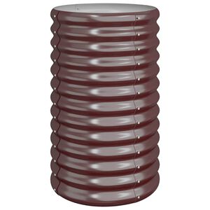 vidaXL Garden Planter Galvanised Steel 40x40x68 cm Brown