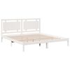 vidaXL Extra Long Bed Frame without Mattress White 200x220 cm Solid Wood