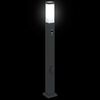 vidaXL Bollard Lights with Sensor&Outlet 3 pcs 80 cm Black IP44