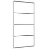 vidaXL Sliding Door with Hardware Set Black 102.5x205 cm ESG Glass