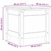 vidaXL Garden Planter Wax Brown 40 x 40 x 39 cm Solid Pine Wood