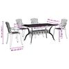 vidaXL 5 Piece Garden Dining Set Bronze Cast Aluminium