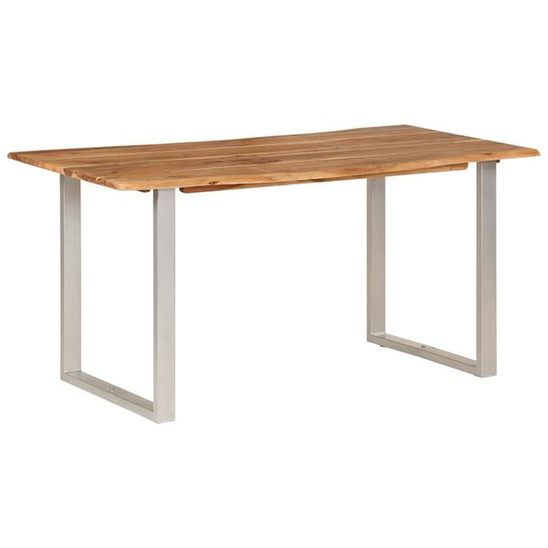 vidaXL Dining Table 154x80x76 cm Solid Acacia Wood