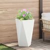 vidaXL Planter 2 pcs White 40 x 40 x 75 cm Steel