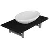 vidaXL Two Piece Bathroom Furniture Set Ceramic Black