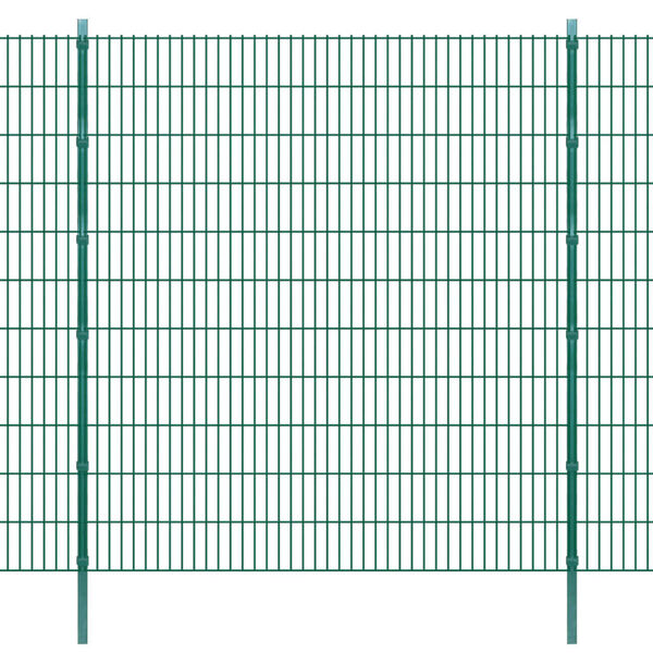 vidaXL Fence Posts 20 pcs Green 280 cm Galvanised Steel