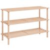 vidaXL 3-Tier Shoe Racks 2 pcs Solid Fir Wood