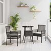 vidaXL Garden Dining Set 3 pcs Black Poly Rattan