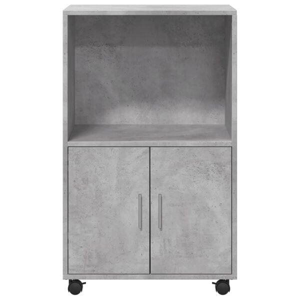 vidaXL Rolling&nbsp;Cabinet Concrete Grey 55x40x91 cm Engineered Wood