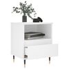 vidaXL Bedside Cabinet White 40x35x50 cm Engineered Wood