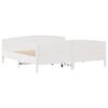 vidaXL Bed Frame without Mattress White 200x200 cm Solid Wood Pine