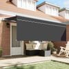 vidaXL Retractable Awning Anthracite 350 x 200 cm Fabric