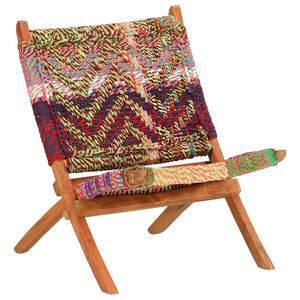 vidaXL Chindi Folding Chair Multicolours Fabric