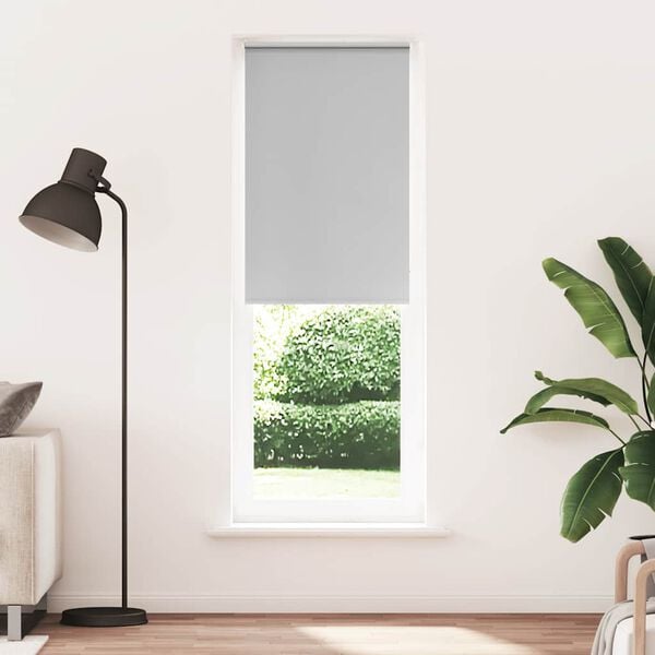 vidaXL Roller Blind Blackout Light Grey 70x210 cm Fabric Width 65.7 cm Polyester