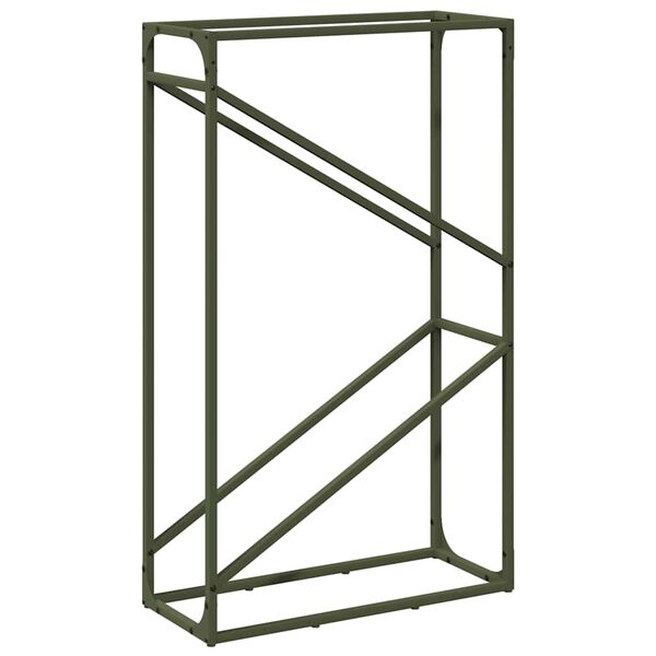 vidaXL Firewood Rack Olive Green 60x25x100 cm Cold-rolled steel