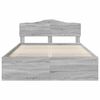 vidaXL Bed Frame Grey Sonoma 160 x 200 cm Solid Pine Wood