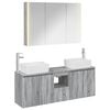 vidaXL Bathroom Cabinet Set 4 pcs Grey Sonoma Engineered Wood