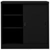 vidaXL Office Cabinet with Sliding Door Black 90x40x90 cm Steel