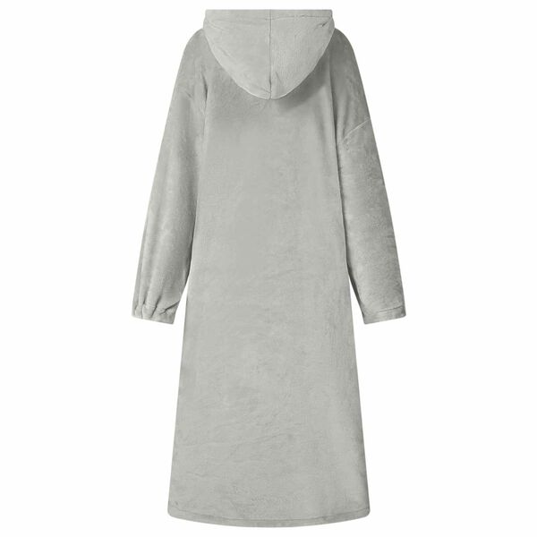 vidaXL Blanket Hoodie Grey M Flannel