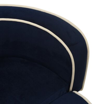 vidaXL Foldable Dog Sofa Blue 73x67x26 cm Plush Washable Cushion