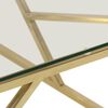 vidaXL Coffee Table Gold Stainless Steel and Tempered Glass
