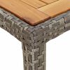 vidaXL Garden Table 90x90x75 cm Poly Rattan and Acacia Wood Grey