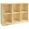 vidaXL Book Cabinet 104x33x76 cm Solid Wood Pine