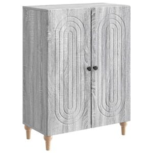vidaXL Sideboard Grey Sonoma 66 x 34.5 x 90 cm Engineered Wood