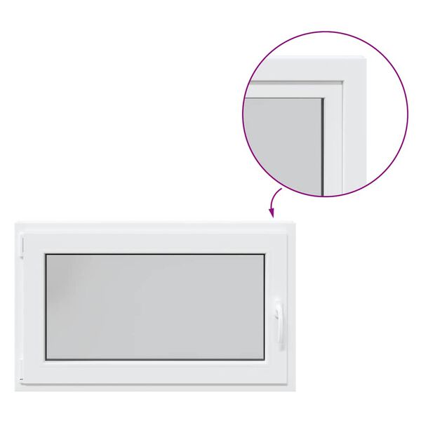 vidaXL Basement Window RISOR 100x60 cm Tilt&Turn DIN Left White
