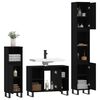 vidaXL 3 Piece Bathroom Furniture Set Black Engineered Wood