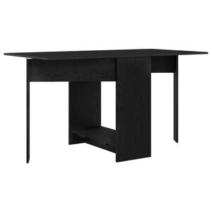 vidaXL Dinning Table 138 x 70 x 73.5 cm Engineered Wood Black Oak