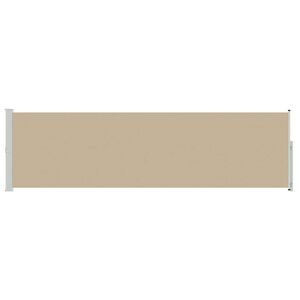 vidaXL Retractable Side Awning Beige 600 x 117 cm Polyester