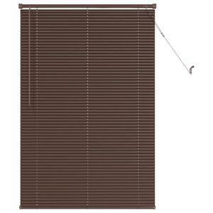 vidaXL Venetian Blind Manual Dark Brown with Pattern 150 x 100 cm PVC