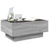 vidaXL Coffee Table with LED Grey Sonoma 70x50x30 cm Engineered Wood