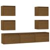 vidaXL TV Cabinets 7 pcs Honey Brown Solid Wood Pine