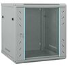 vidaXL Network Cabinet with Storage Grey 60 x 60 x 65 cm Steel