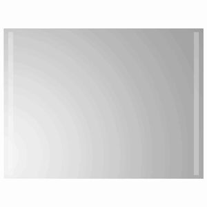 vidaXL LED Bathroom Mirror Transparent 80 x 60 cm Tempered Glass