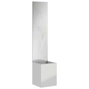 vidaXL Garden Privacy Screen Silver 32 x 32 x 150 cm Galvanised steel