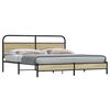 vidaXL Metal Bed Frame without Mattress Sonoma Oak 183x213 cm