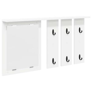 vidaXL Wall-Mounted Coat Rack Wall-Mounted White 85 x 10 x 45 cm