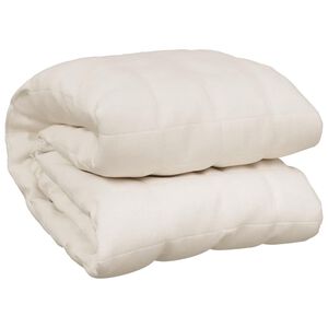 vidaXL Weighted Blanket Light Cream 138x200 cm Single 6 kg Fabric