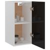vidaXL Hanging Cabinet Lyon High Gloss Black 29.5x31x60 cm Engineered Wood