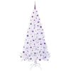 vidaXL Artificial Christmas Tree with Stand White 210 cm PVC and Steel