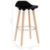 vidaXL Bar Chairs 2 pcs Black