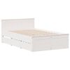 vidaXL Bed Frame without Mattress with Headboard White 120x190 cm Small Double Solid Wood Pine