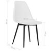 vidaXL Dining Chairs 6 pcs White PP